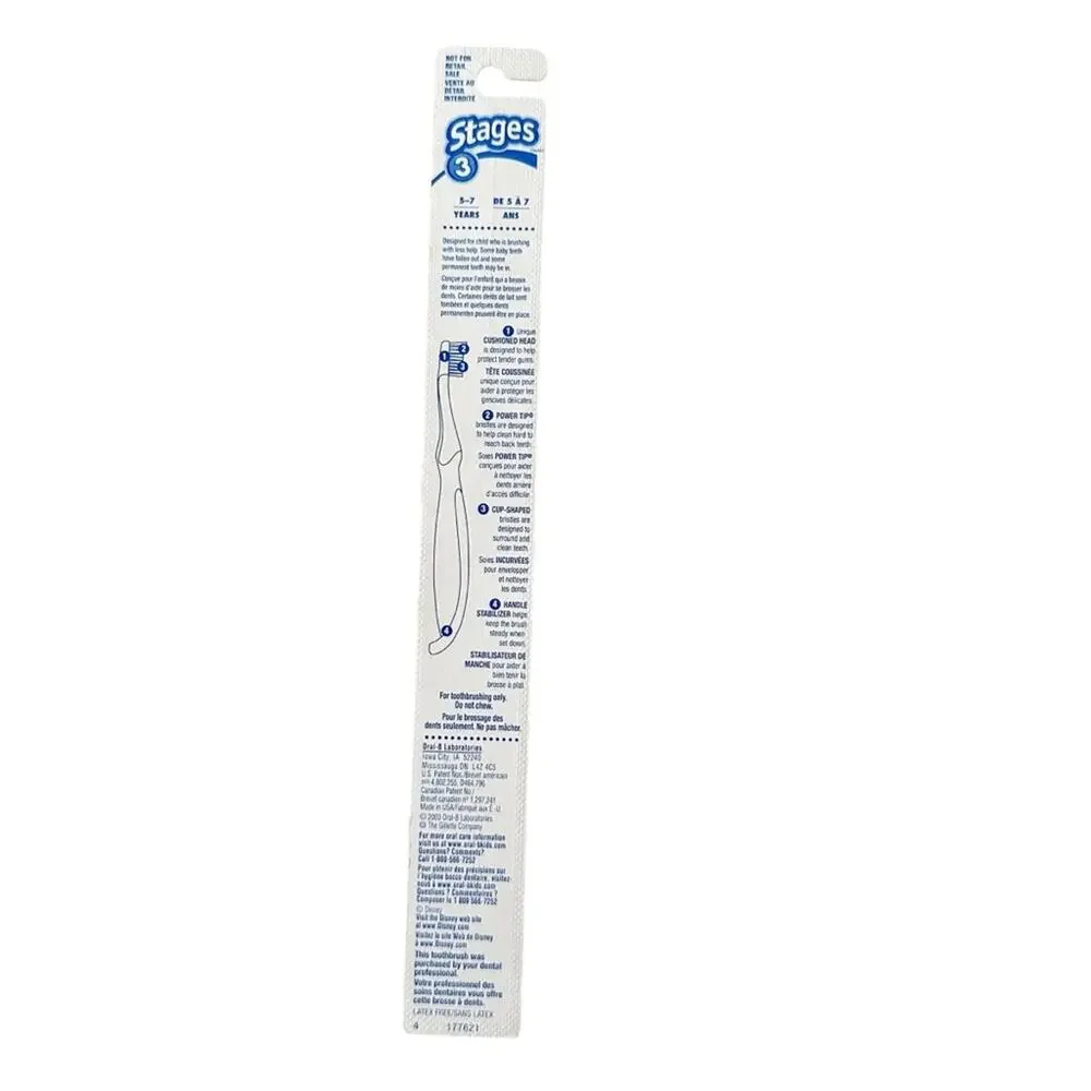 Oral-B Stages Disney Princess Jasmine Pink Stage 3 Manual Toothbrush